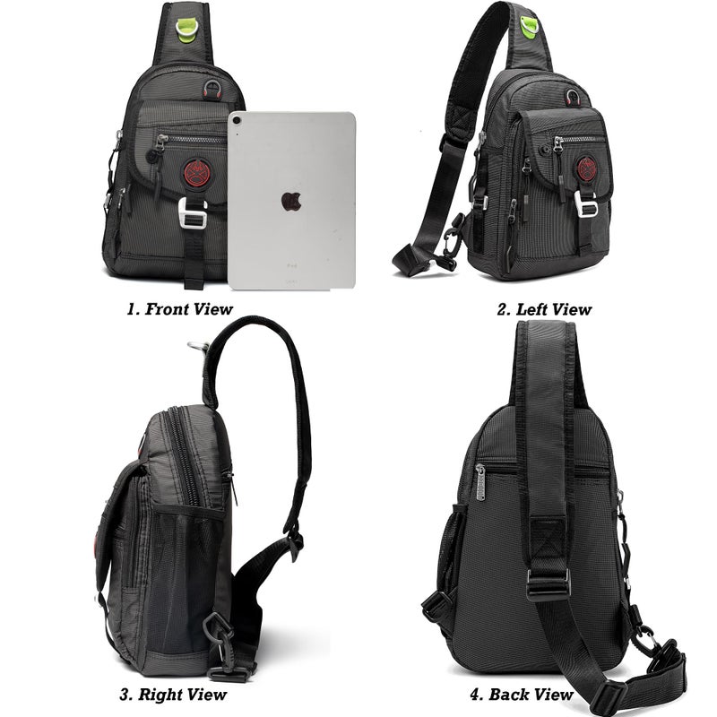 NICGID Sling Bag Chest Shoulder Backpack Crossbody Bags for Tablet Laptop Outdoor Hiking Men Women - Image 2